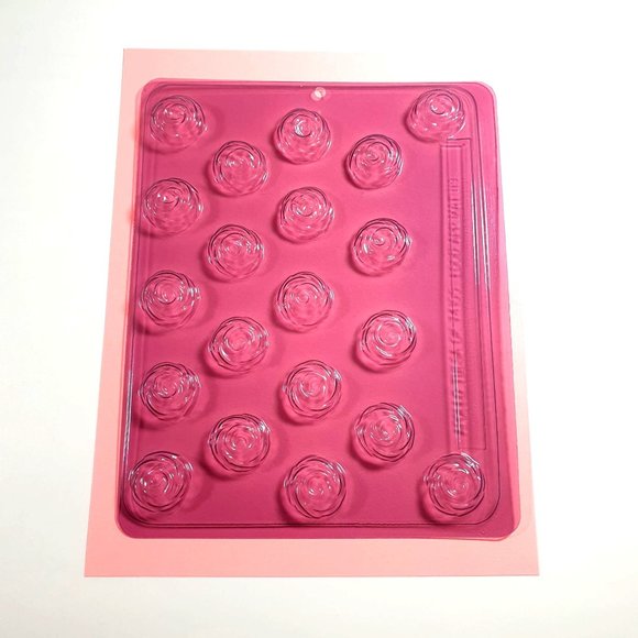 Vintage Candy Melts Mold Rose Mini 1Inch Polymer Clay Fondant Soap - Picture 1 of 6
